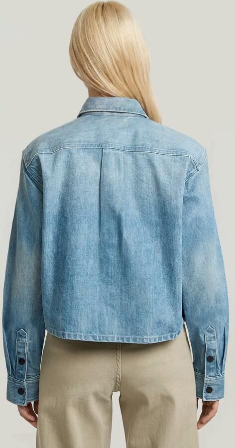 G-Star RAW Boxy Relaxed 1-Pocket Overshirt Midden blauw Dames - Foto 5
