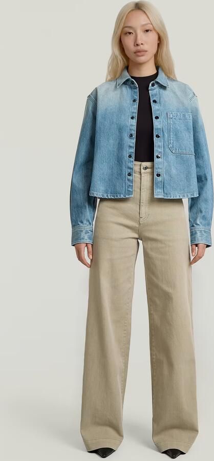 G-Star RAW Boxy Relaxed 1-Pocket Overshirt Midden blauw Dames - Foto 6