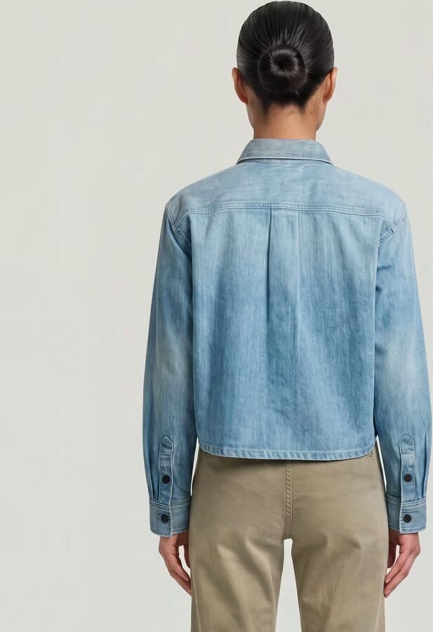 G-Star RAW Boxy Relaxed 1-Pocket Overshirt Midden blauw Dames - Foto 3