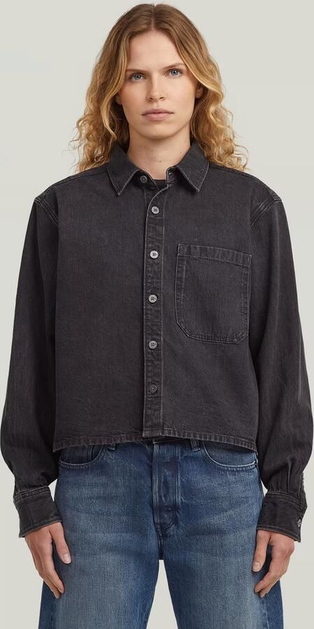 G-Star RAW Boxy Relaxed 1-Pocket Shirt Zwart Dames