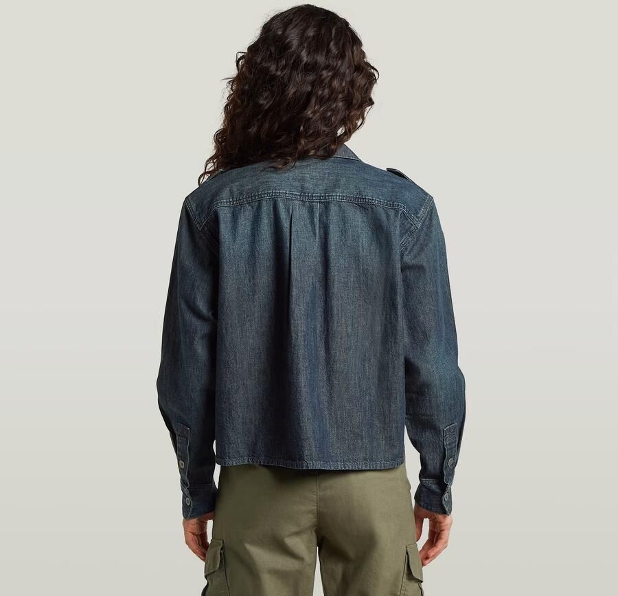 G-Star RAW Boxy Relaxed 2-Pocket Overhemd Donkerblauw Dames - Foto 4