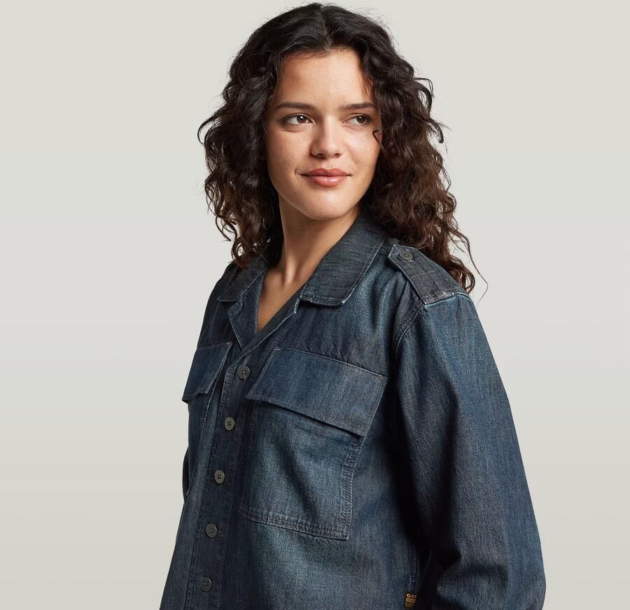 G-Star RAW Boxy Relaxed 2-Pocket Overhemd Donkerblauw Dames - Foto 3