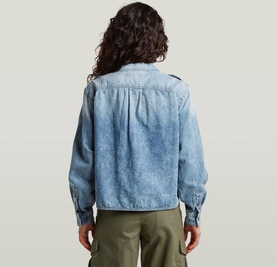 G-Star RAW Boxy Relaxed 2-Pocket Overhemd Lichtblauw Dames - Foto 4