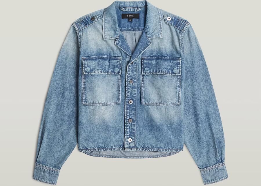 G-Star RAW Boxy Relaxed 2-Pocket Overhemd Lichtblauw Dames - Foto 6
