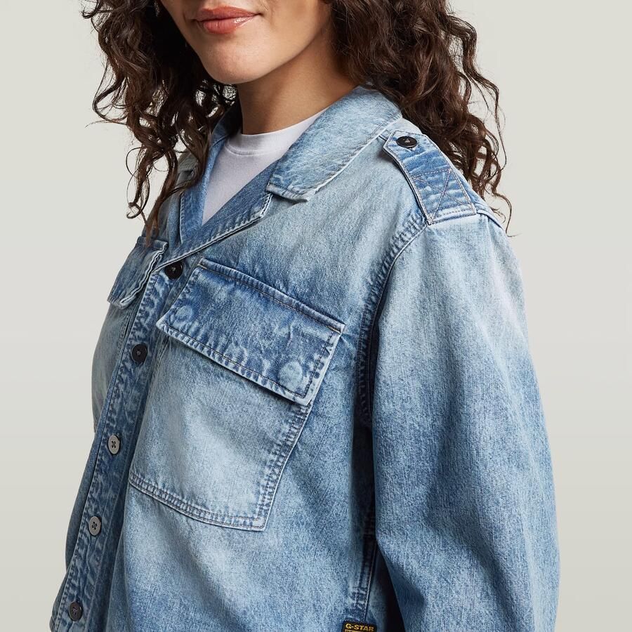 G-Star RAW Boxy Relaxed 2-Pocket Overhemd Lichtblauw Dames - Foto 2