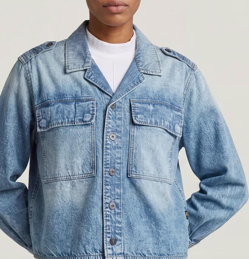 G-Star RAW Boxy Relaxed 2-Pocket Overhemd Lichtblauw Dames - Foto 8