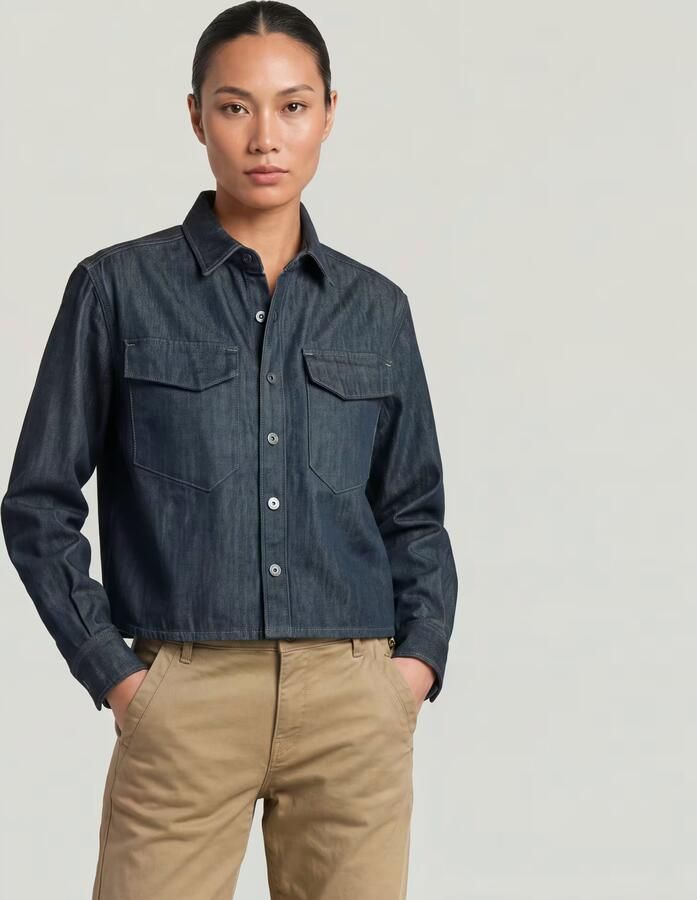 G-Star RAW Boxy Relaxed Neo Raw Overshirt Donkerblauw Dames - Foto 3