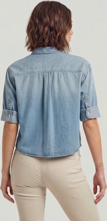 G-Star RAW Boxy Relaxed Overhemd Lichtblauw Dames - Foto 7