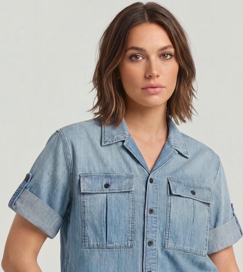 G-Star RAW Boxy Relaxed Overhemd Lichtblauw Dames - Foto 5