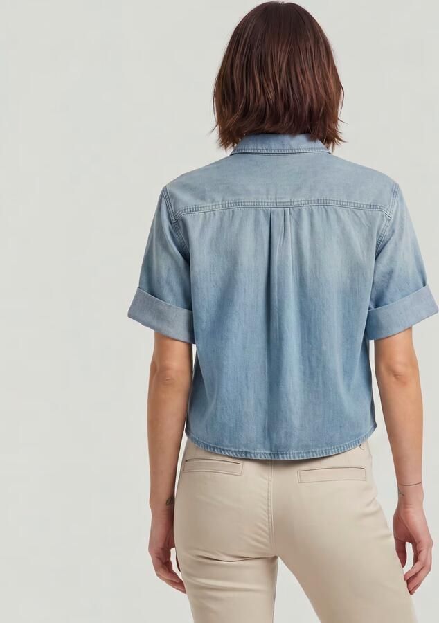G-STAR Boxy Relaxed Shirt denim blouse lichtblauw - Foto 4