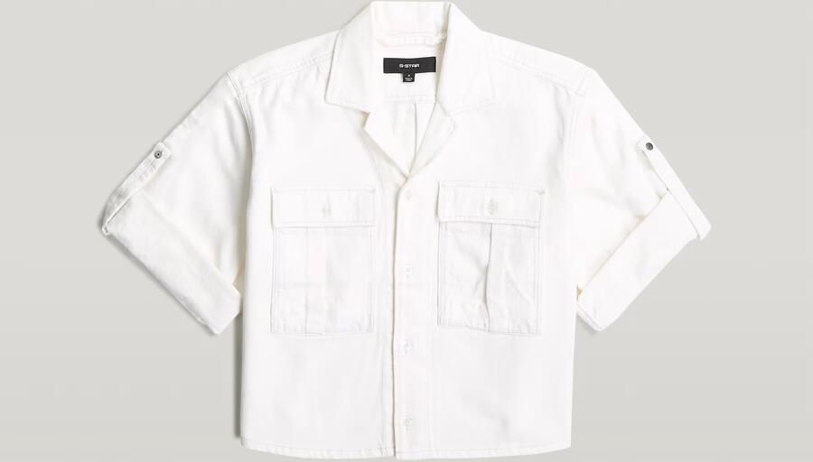 G-Star RAW Boxy Relaxed Overhemd Wit Dames - Foto 4