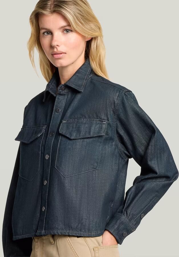 G-Star RAW Boxy Relaxed Overshirt Donkerblauw Dames - Foto 4