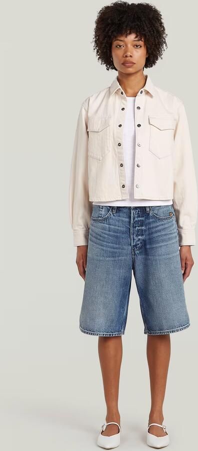 G-Star RAW Boxy Relaxed Overshirt Wit Dames - Foto 7