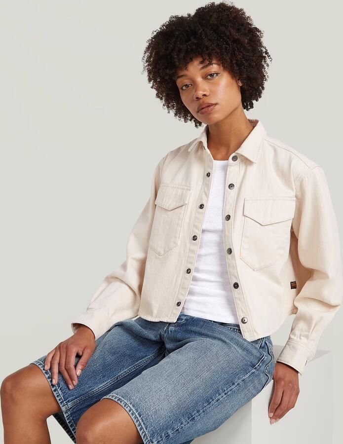 G-Star RAW Boxy Relaxed Overshirt Wit Dames - Foto 3