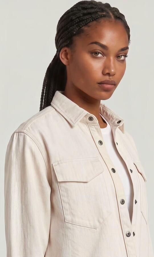G-Star RAW Boxy Relaxed Overshirt Wit Dames - Foto 5