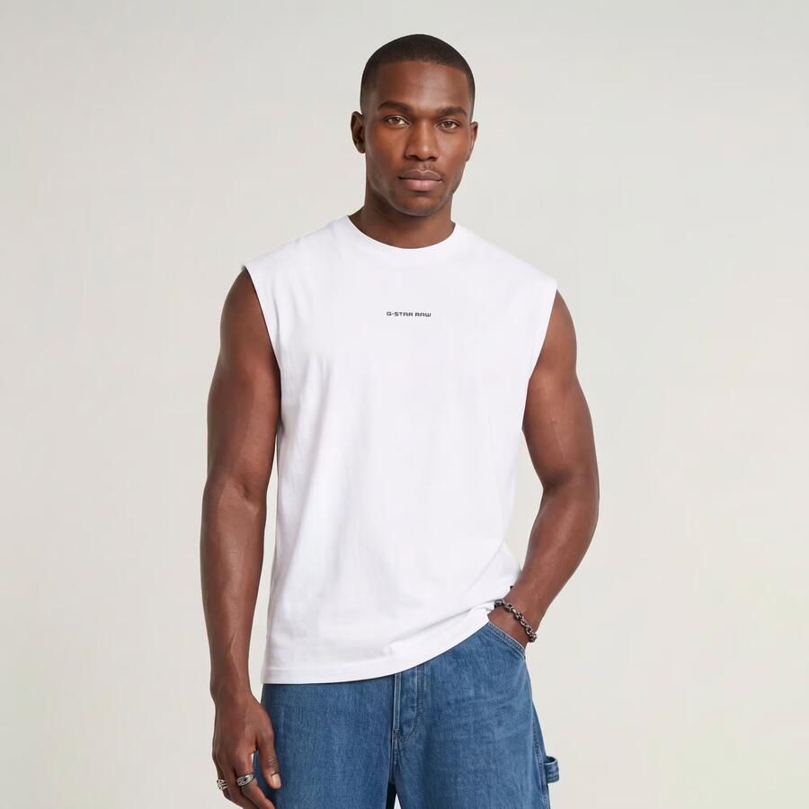 G-Star Raw Tanktop met labelprint model 'Boxy' - Foto 7