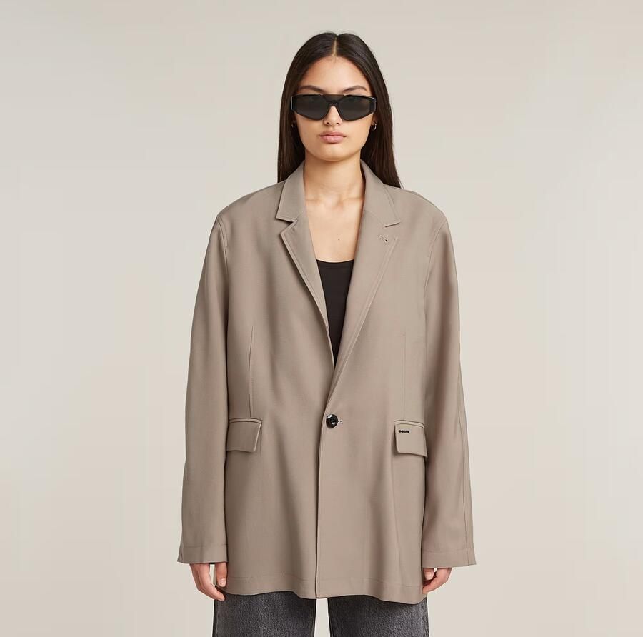 G-Star RAW Boyfriend Blazer Beige Dames - Foto 7