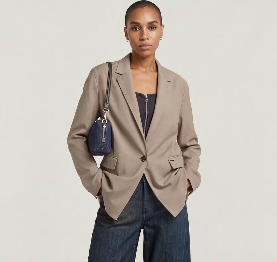 G-Star RAW Boyfriend Blazer Beige Dames - Foto 3