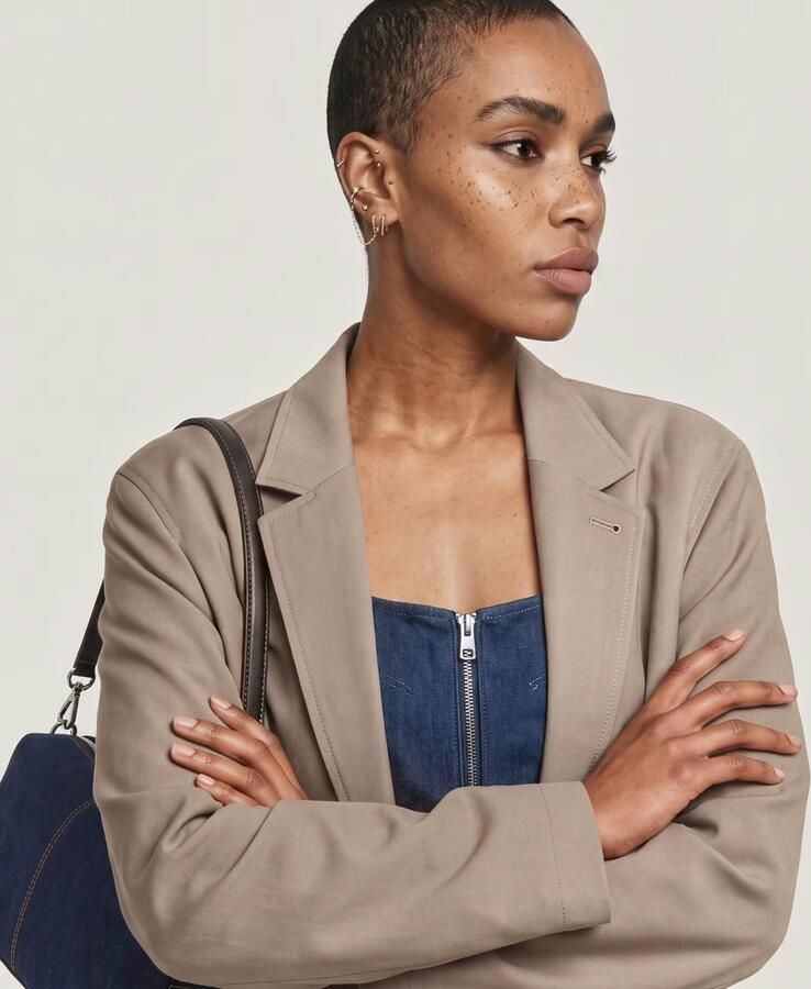 G-Star RAW Boyfriend Blazer Beige Dames - Foto 4