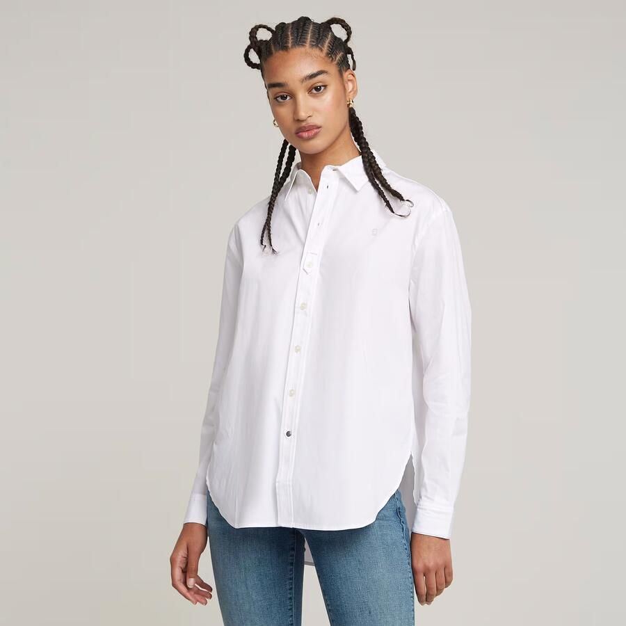 G-Star Raw Regular fit overhemdblouse met logostitching