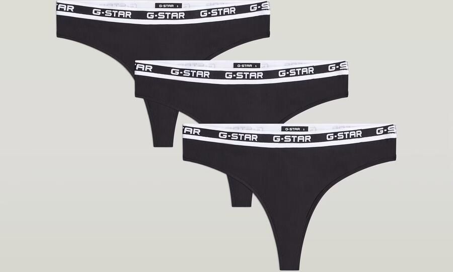 G-Star RAW Brazilian Slip Set van 3 Zwart Dames