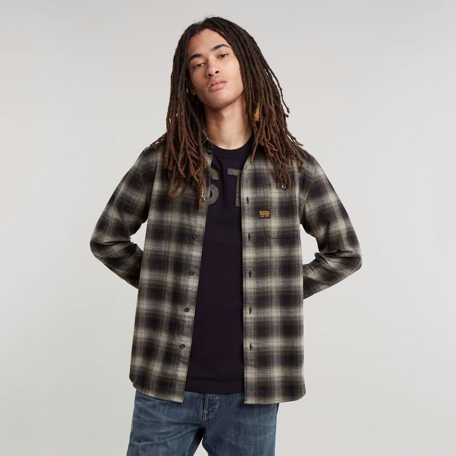 G-Star Raw Slim fit vrijetijdsoverhemd met labelpatch model 'Bristum'