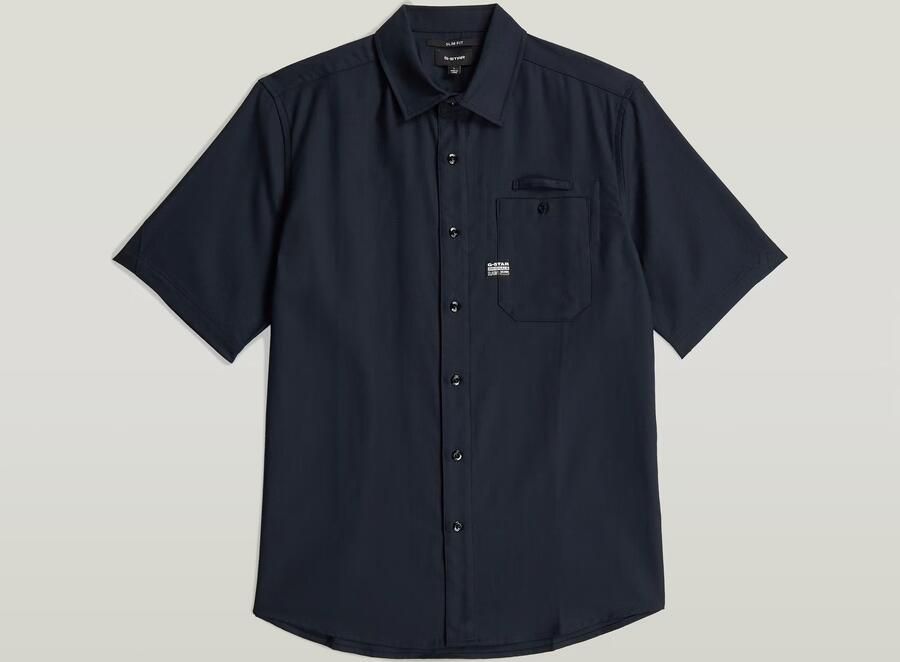 G-Star RAW Bristum One Pocket Slim Overhemd Donkerblauw Heren