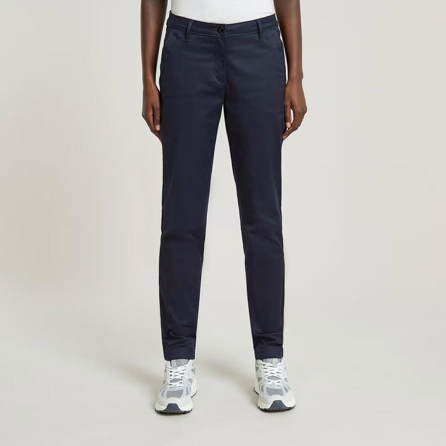 G-Star RAW Bronson Mid Waist Chino Donkerblauw Dames - Foto 7