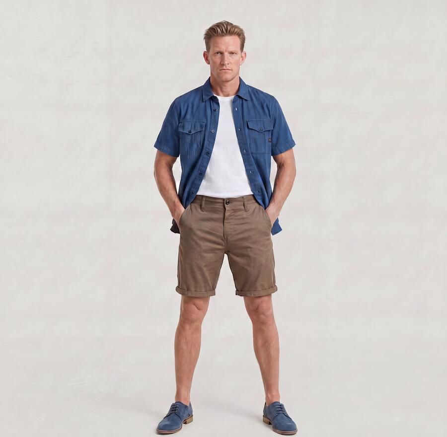 G-Star RAW Bronson Straight Short Bruin Heren - Foto 4
