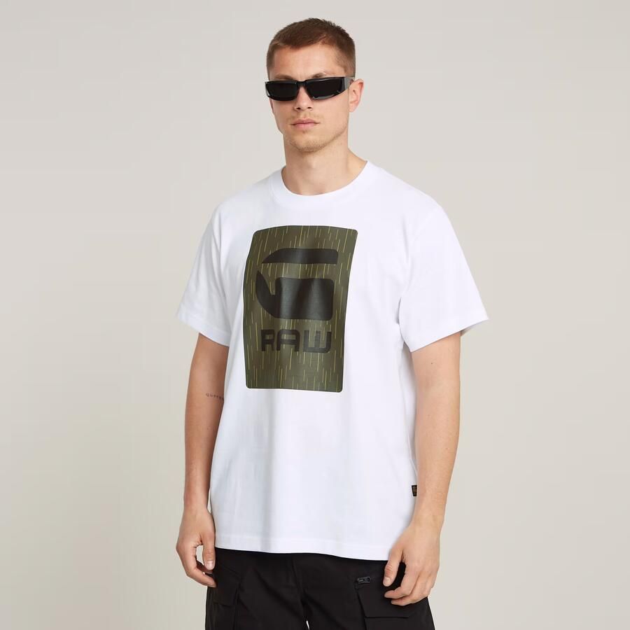 G-Star RAW Burger Box Rain Loose T-Shirt Wit Heren