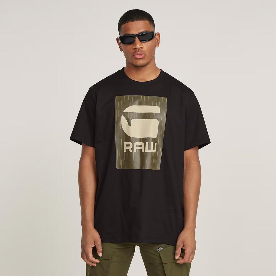 G-Star RAW Burger Box Rain Loose T-Shirt Zwart Heren - Foto 7