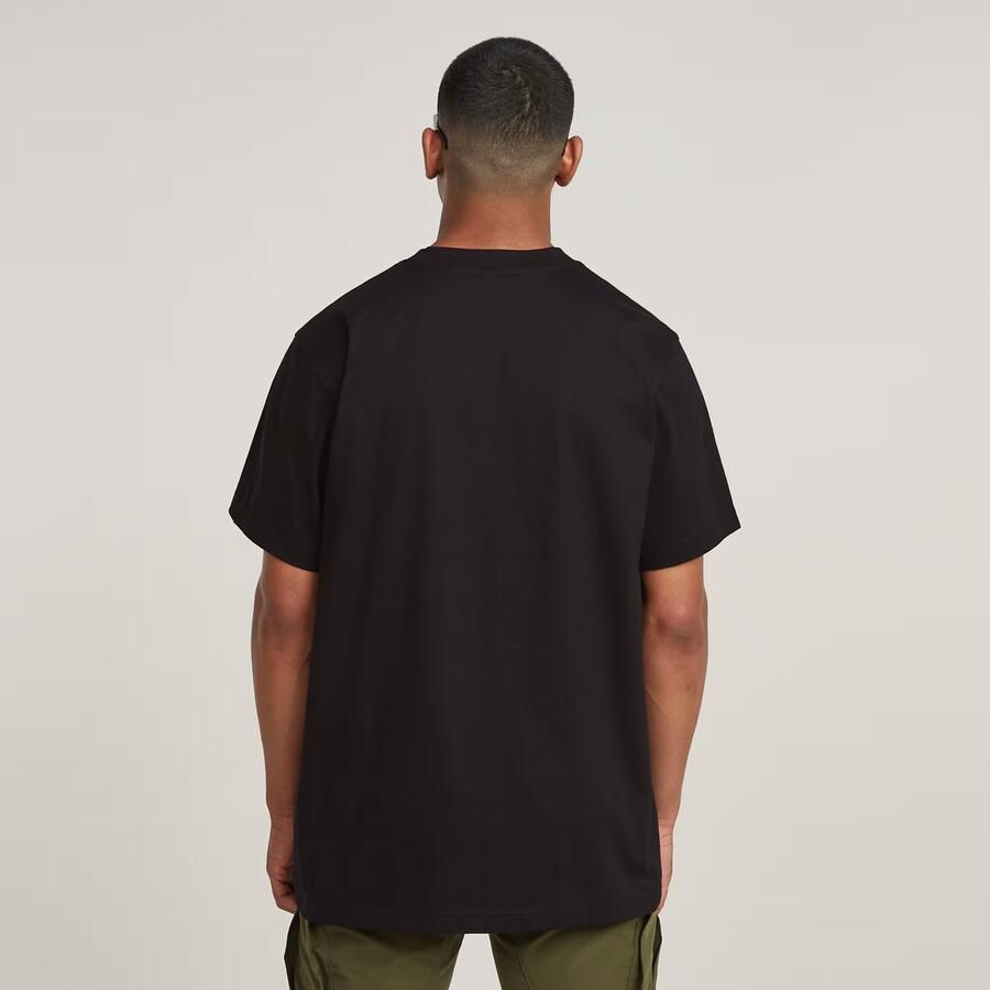 G-Star RAW Burger Box Rain Loose T-Shirt Zwart Heren