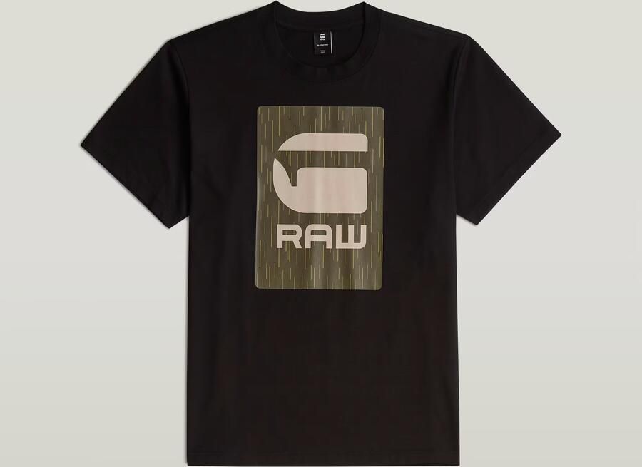 G-Star RAW Burger Box Rain Loose T-Shirt Zwart Heren - Foto 6
