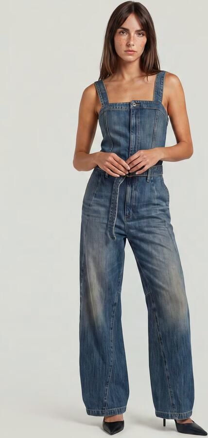 G-Star RAW Bustier 3D Jumpsuit Donkerblauw Dames - Foto 6