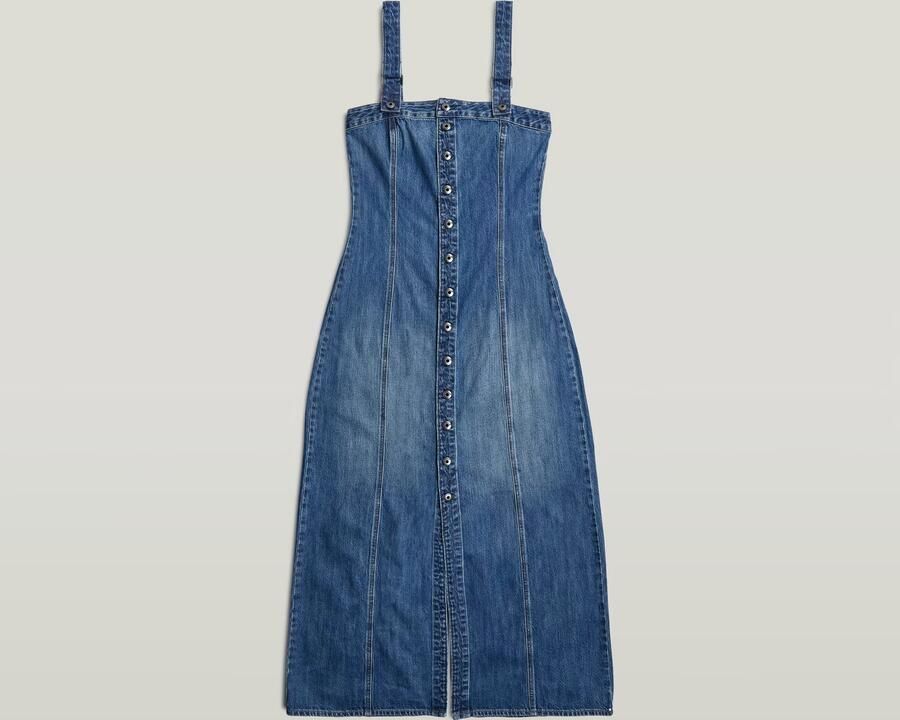 G-Star RAW Bustier Detachable Straps Jurk Midden blauw Dames
