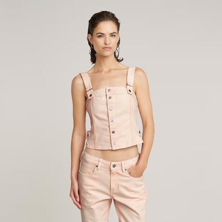 G-Star RAW Bustier Top Afneembare Band Roze Dames - Foto 3