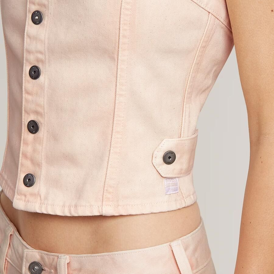 G-Star RAW Bustier Top Afneembare Band Roze Dames - Foto 6