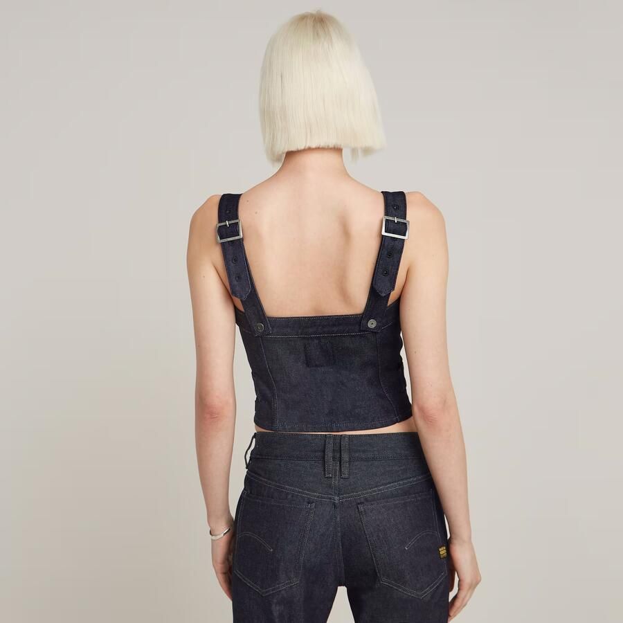 G-Star RAW Bustier Top Detachable Straps Donkerblauw Dames - Foto 2