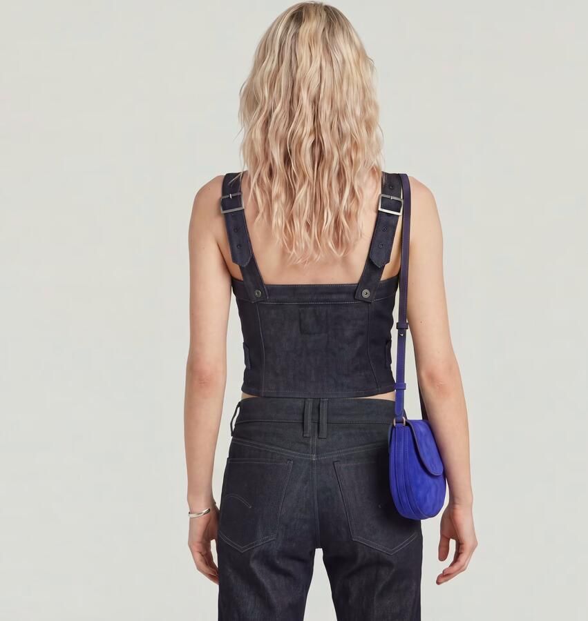 G-Star RAW Bustier Top Detachable Straps Donkerblauw Dames - Foto 4