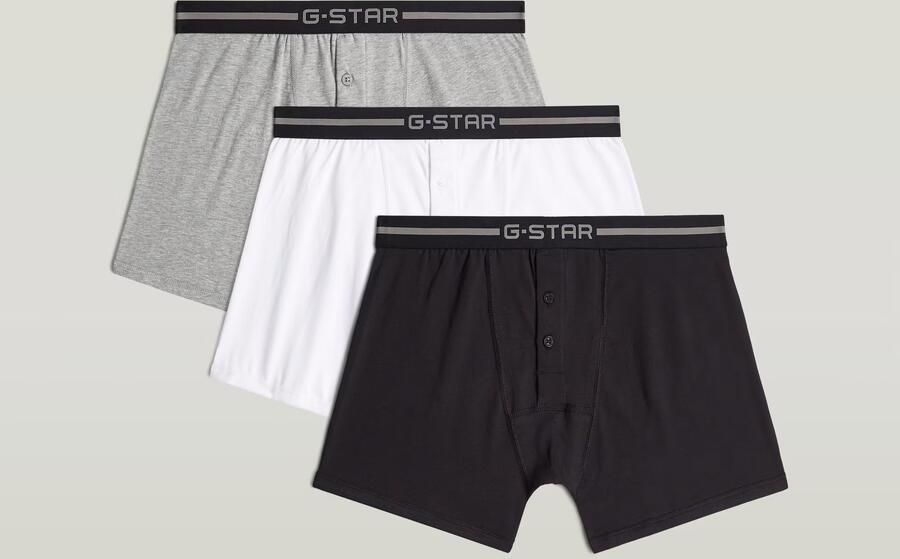 G-Star RAW Button Boxershort Set van 3 Meerkleurig Heren