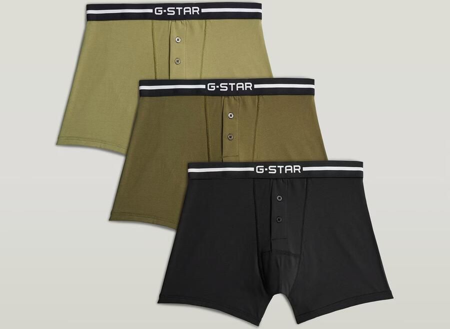 G-Star RAW Button Boxershort Set van 3 Meerkleurig Heren