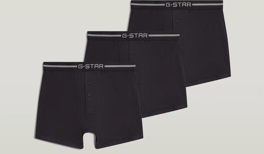 G-Star RAW Button Boxershort Set van 3 Zwart Heren