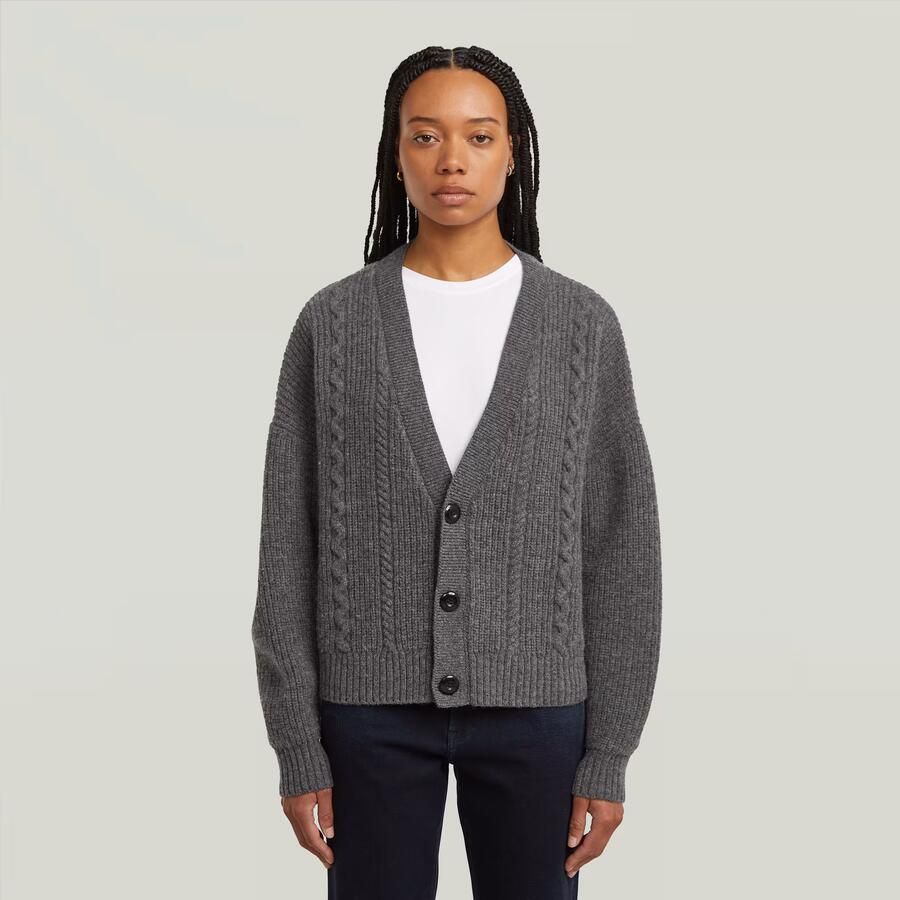 G-Star RAW Cable Cropped Gebreid Vest Meerkleurig Dames