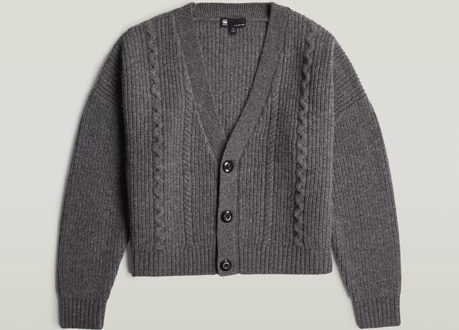 G-Star RAW Cable Cropped Gebreid Vest Meerkleurig Dames - Foto 5