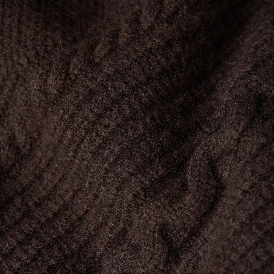G-Star RAW Cable Double Collar Gebreide Trui Bruin Dames - Foto 2