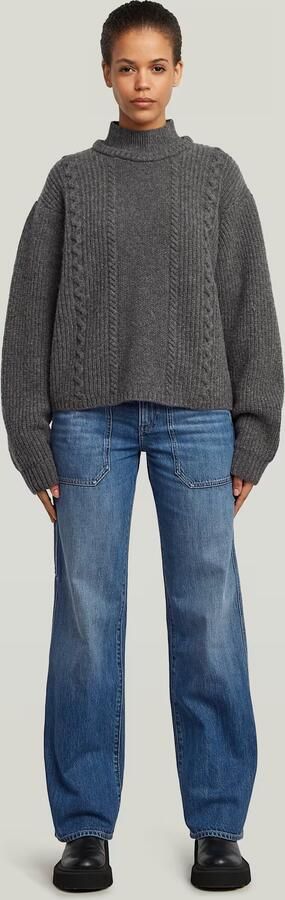 G-Star RAW Cable Double Collar Gebreide Trui Meerkleurig Dames - Foto 6