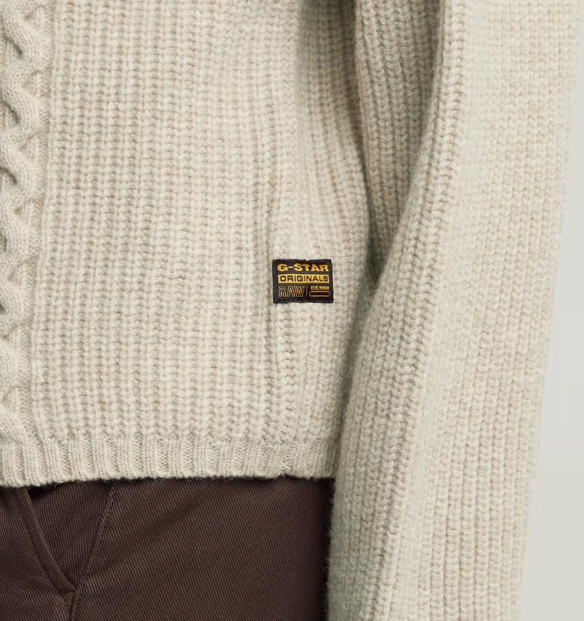 G-Star RAW Cable Double Collar Gebreide Trui Meerkleurig Dames - Foto 3