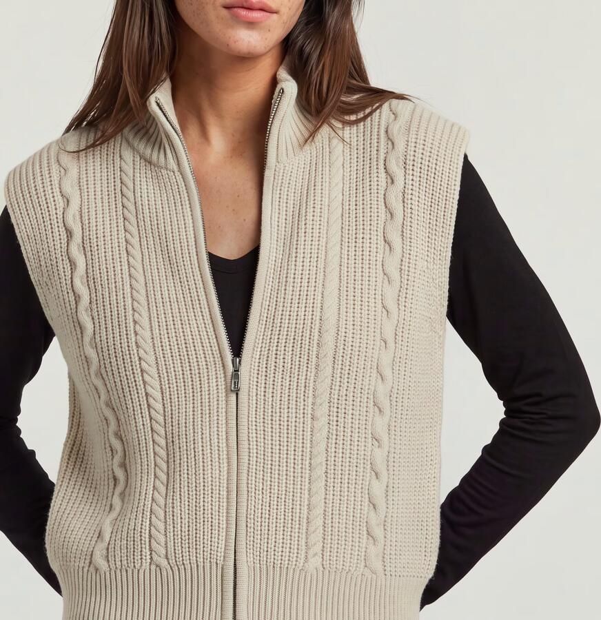 G-Star RAW Cable Full Zip Gebreid Vest Meerkleurig Dames - Foto 6