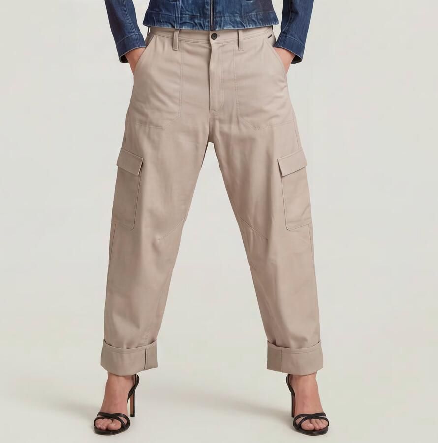 G-Star RAW Cargo 3D Boyfriend Broek Beige Dames - Foto 3