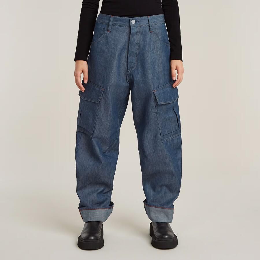 G-Star RAW Cargo 3D Boyfriend Broek Donkerblauw Dames